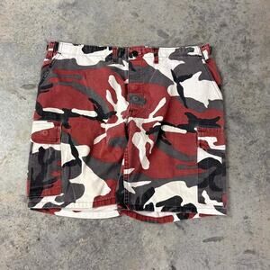 90s Military Camo Cargo Shorts Grunge Skater Streetwear